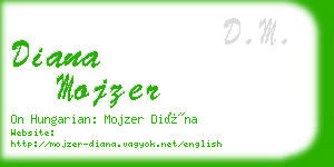 diana mojzer business card